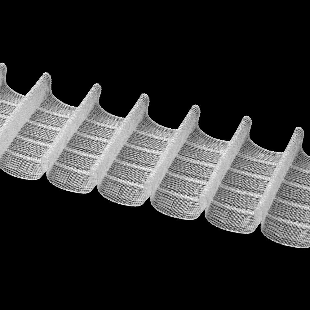 Gardinenband BK-002 100mm Wellenfalten 1:1.8 Transparent